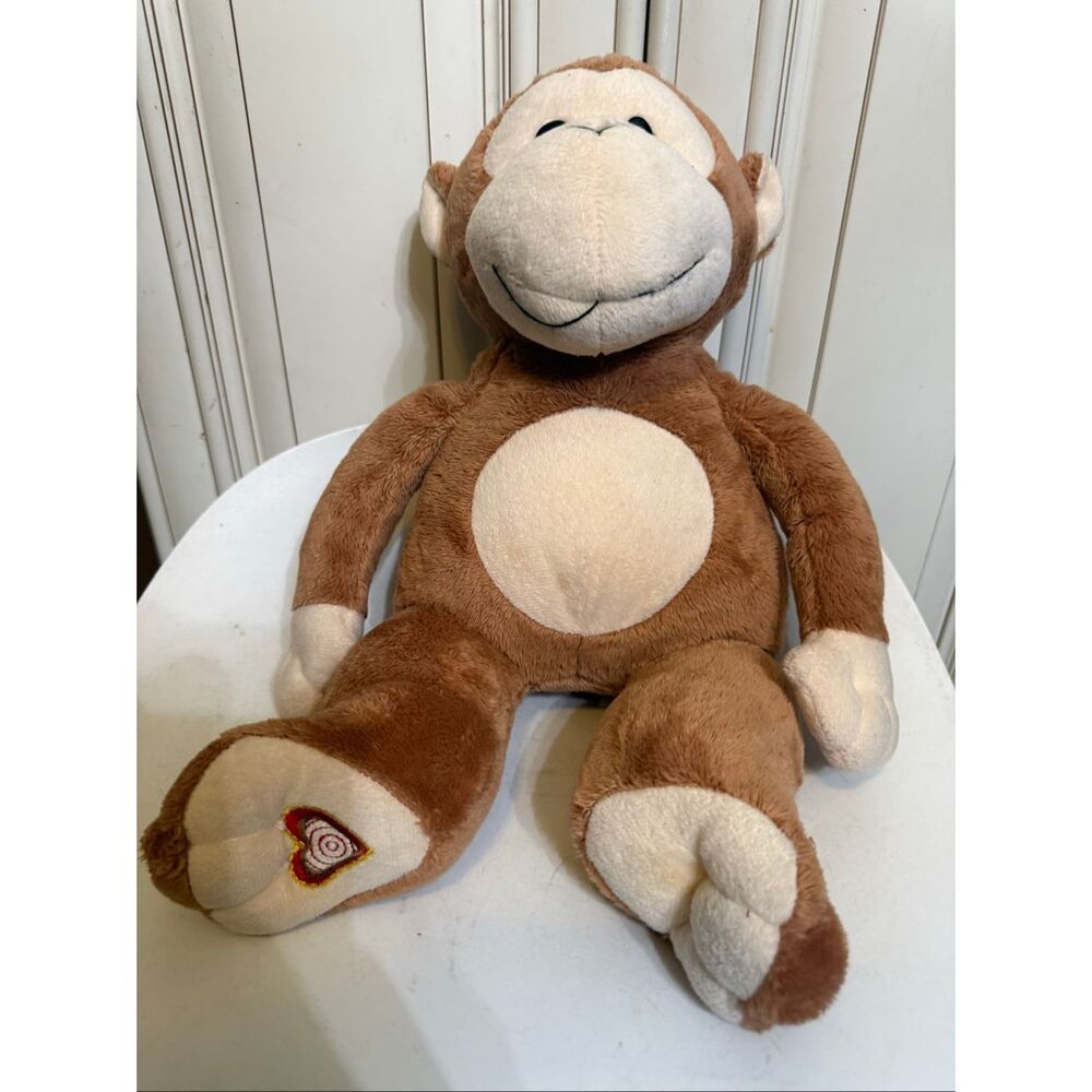 My Baby's Heartbeat Bear Monkey Brown Stuffed Animal 14" Plush Toy Collection